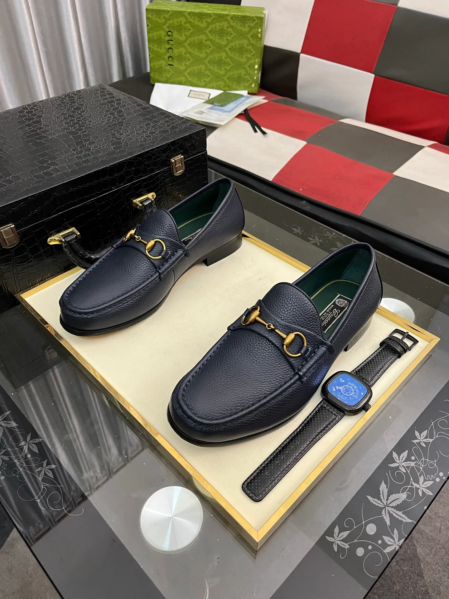 Men's Men's Shoes 💰540⌚️⌚️【GUCCI】The most popular classic Gucci leather shoes. Synchronized with the official website, the upper is made of Italian first-layer cowhide ➕cowhide lining, with unique brand and unique craftsmanship. Highlighting the hot style of the new year. Stop hesitating, stop wandering, get it now. Digital: 38--444️⃣colors available